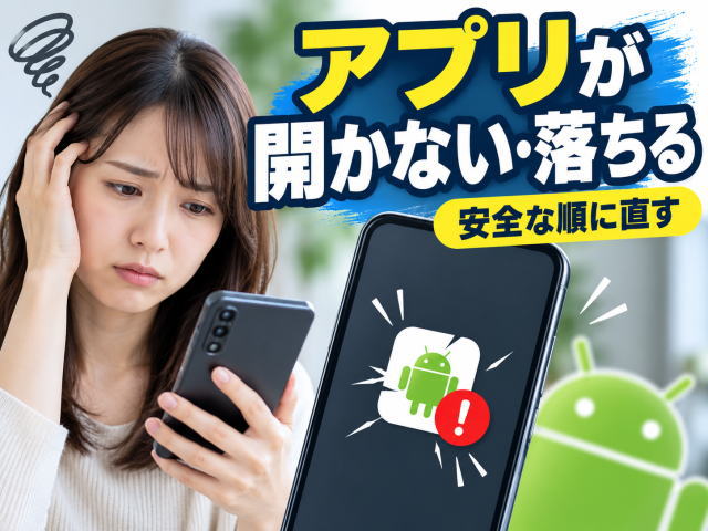Androidアプリが開かない・すぐ落ちるときの直し方｜停止を繰り返す原因と対処法